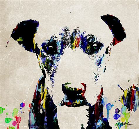 Dog Art Abstract Modern Painting Painting by Robert R Splashy Art ...