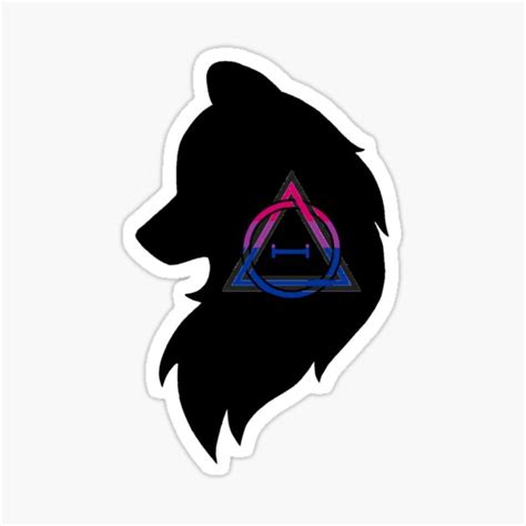 "Bisexual Therian Wolf" Sticker for Sale by SorenWatson | Redbubble