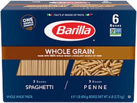 Barilla Whole Grain Spaghetti and Penne Barilla Whole Grain Pasta ...