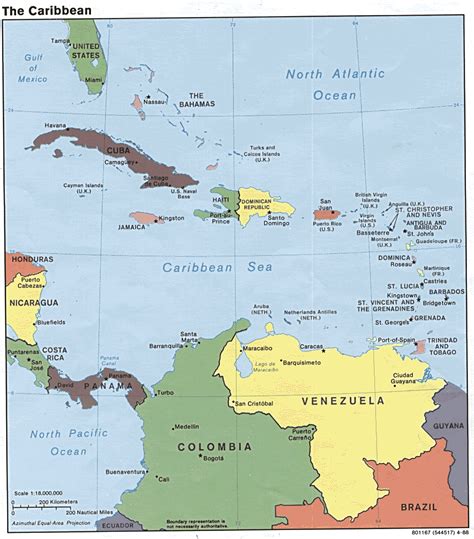 Caribbean Islands Political Map