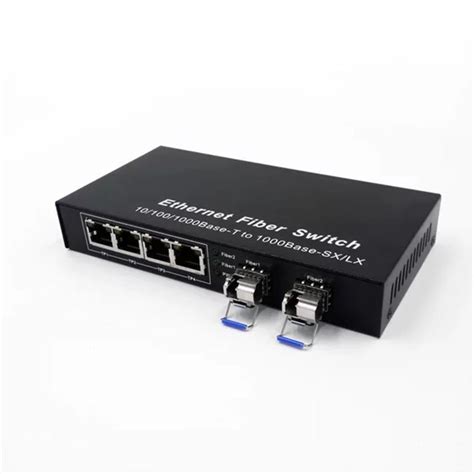 SFP 4 Port Fiber Optic POE Switch 100M Poe Gigabit Ethernet Switch