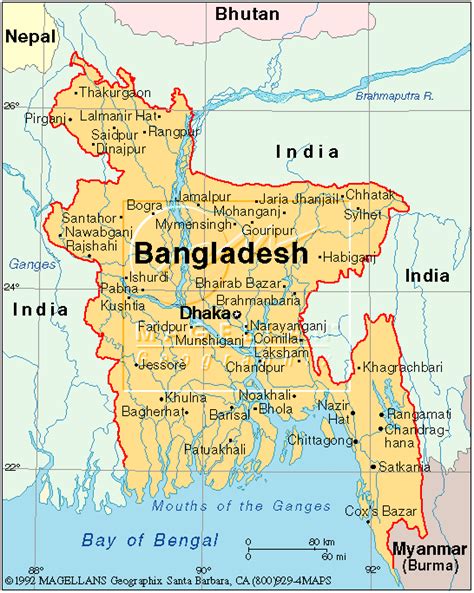 Bangladesh Map and Bangladesh Satellite Images