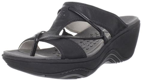 Clarks Womens Canistel Wedge Sandal in Black (black leather) | Lyst