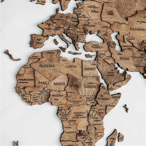 Wood World Map Wall Art Map of the world from wood enjoy the wood rustic decor anniversary gift ...