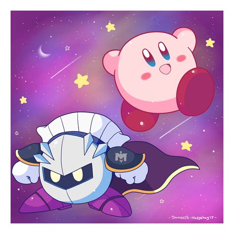 Kirby and Meta Knight by Domestic-hedgehog on DeviantArt