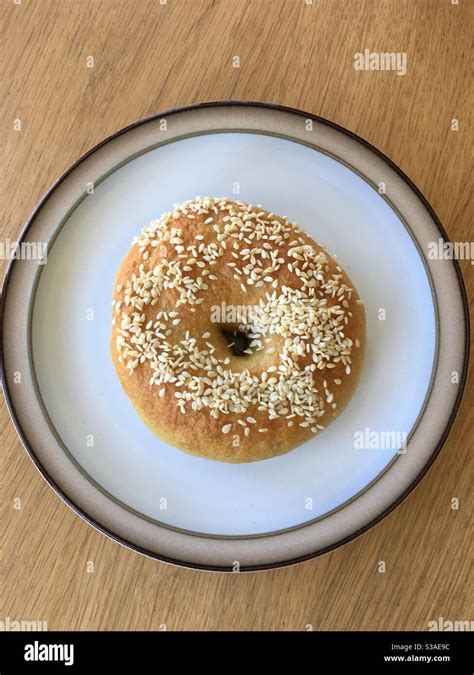 Homemade Sesame Seed Bagel Stock Photo - Alamy