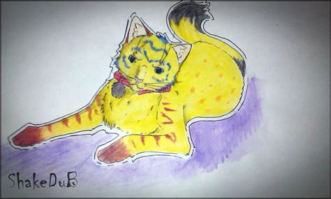 Yellow Cat by By-Elen on DeviantArt