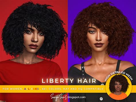 The Sims Resource - SonyaSims Liberty Hair - All ages