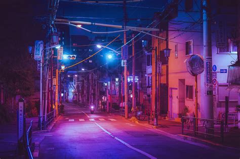 A Street In Japan Wallpaper - Japan Night - 3000x1996 Wallpaper - teahub.io