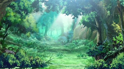 Anime Landscape: Green Forest