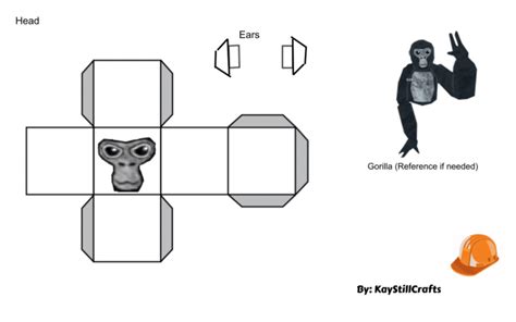 Pixel Papercraft - Gorilla (gorilla tag)