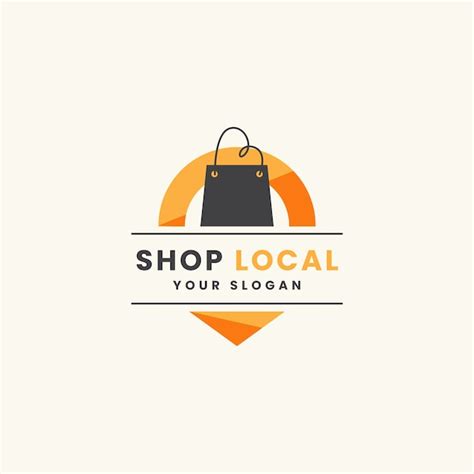 Free Vector | Hand drawn shop local logo design