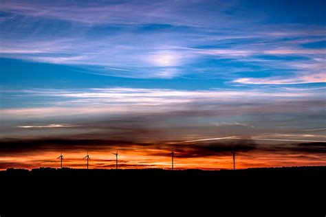 windmills, sunset, skyline Wallpaper, HD Nature 4K Wallpapers, Images and Background ...