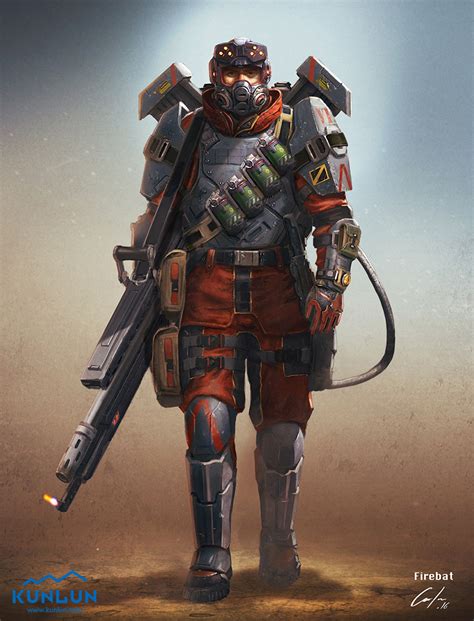 ArtStation - Flamethrower soldier unit