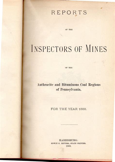 Reports Of The Inspectors of Mines Of The Anthracite Coal Regions Of ...