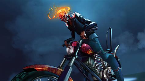 Ghost Rider With Bike Wallpaper,HD Superheroes Wallpapers,4k Wallpapers,Images,Backgrounds ...