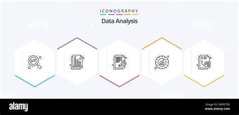 Data Analysis 25 Line icon pack including setting. gear. graph. chart ...