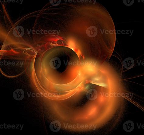 illustration of orange space planet star system, color graphics, background 15170868 Stock Photo ...