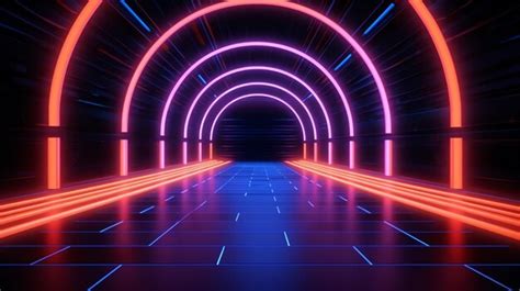 Premium AI Image | A tunnel with a colorful light and a colorful background