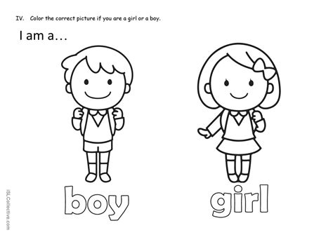 i am boy, i am a girl: English ESL worksheets pdf & doc