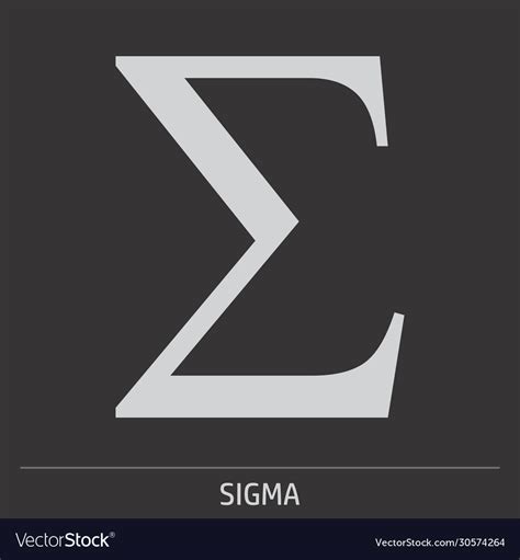 Sigma greek letter icon Royalty Free Vector Image