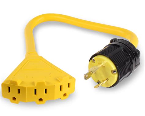 Twist Lock Adapter To 3 Prong Outlet