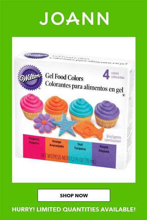 Wilton Gel Food Coloring Set 4 Pkg Neon | JOANN | Food coloring, Gel food coloring, Color set