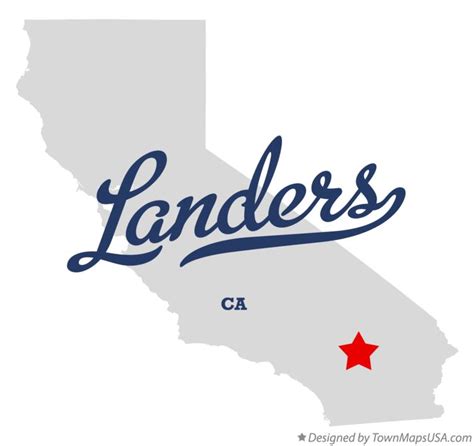 Map of Landers, CA, California