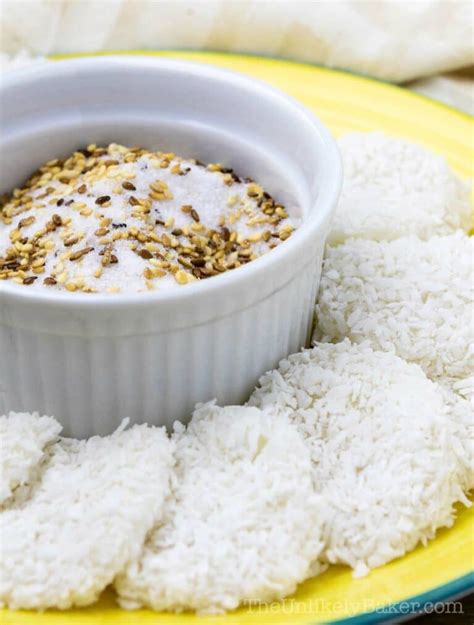 Palitaw Recipe (Filipino Rice Cakes with Coconut and Sesame Seeds) - The Unlikely Baker®