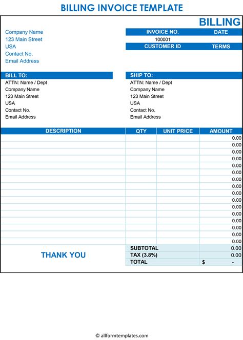 Invoicing template - hoolimusical