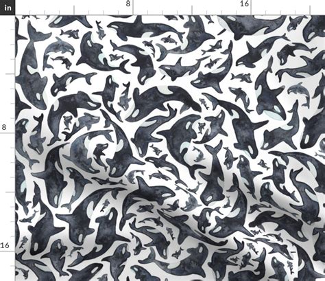 orca pattern larger Fabric | Spoonflower