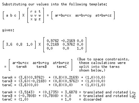 Use of Homogeneous Coordinates for Geometric Calculations