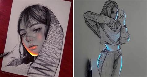 Mexican Artist Uses Unique Technique To Make His Drawings Glow, And The Result Is Mesmerizing ...