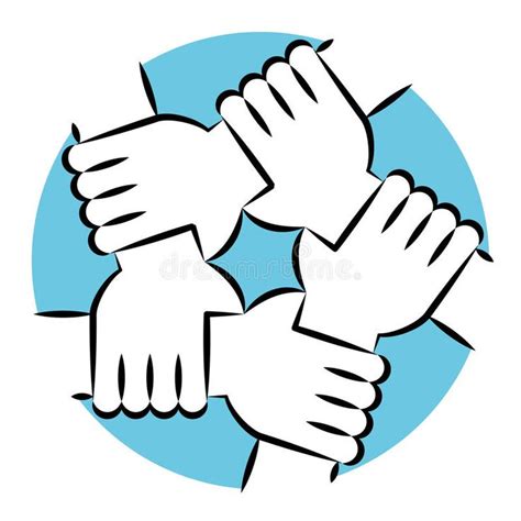 Hands Holding Eachother for Solidarity and Unity Stock Vector ...