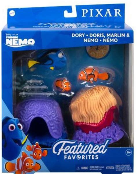 Disney Pixar Finding Nemo Featured Favorites Nemo, Marlin Dory Action Figure Mattel - ToyWiz