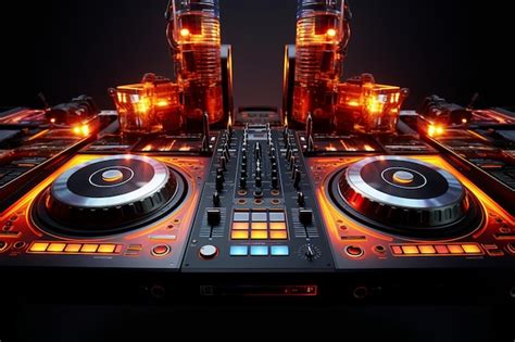 Premium AI Image | A professional DJ setup with turntables and a mixe 00275 01