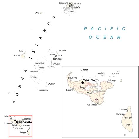 Map of Tonga - GIS Geography