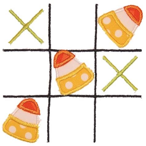 Tic Tac Candy Corn Embroidery Machine Design