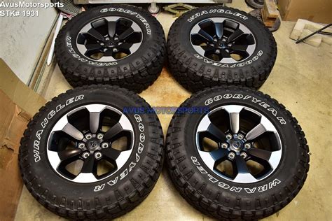 18" Dodge Ram 1500 REBEL OEM Factory Wheels Genuine 2019 Goodyear LT275/70R18