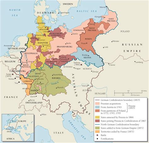 Map of Prussia 1763-1871 : r/europe