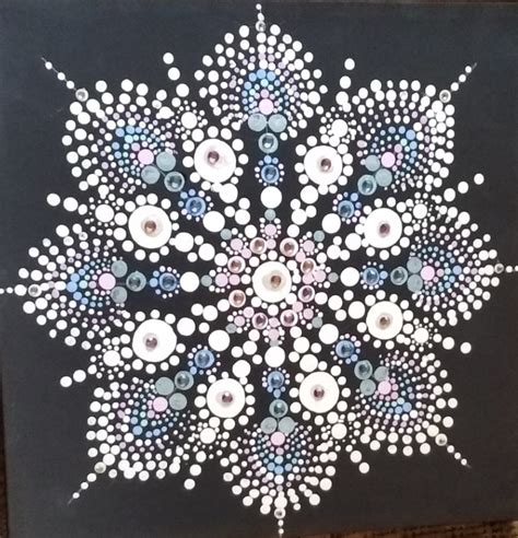 Mandala dot art snowflake | Etsy