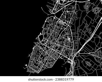 Vector City Map Ashdod Israel White Stock Vector (Royalty Free ...