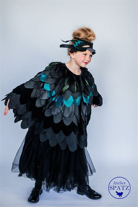 Kids Raven Costume Halloween Maleficent Costume Made to | Etsy