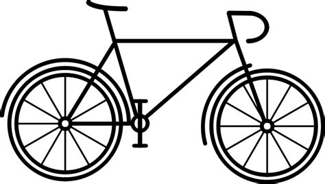 Bicycle Line Art - Openclipart