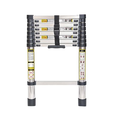 8.5FT Telescopic Telescoping Ladder, Extension Ladder Folding Camper Lightweight Rv Ladder Attic ...