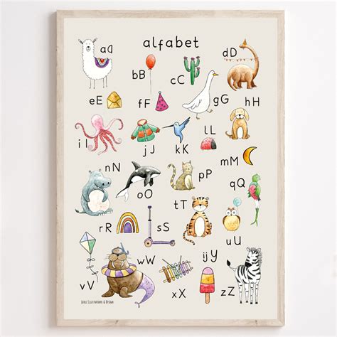 Alfabet poster - schooleditie - juulzillustrations.nl