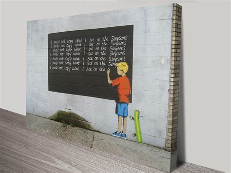 Banksy Simpsons Canvas Art Print Sydney