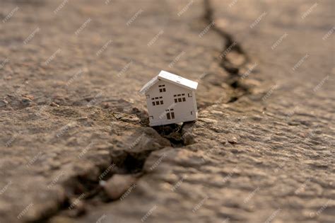 Premium Photo | The house fell into a crack during an earthquake earthquake home insurance ...