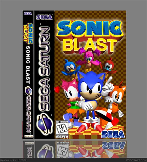 Sonic Blast Sega Saturn Box Art Cover by a-beast-of-art