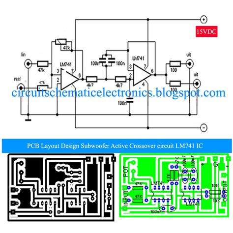 Subwoofer Active Crossover with LM741 IC - Electronic Circuit